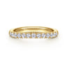 14K Yellow Gold Diamond Matching Wedding Band - 0.4 ct