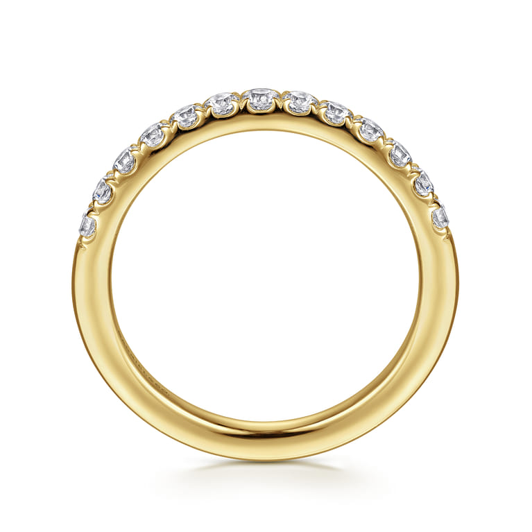 14K Yellow Gold Diamond Matching Wedding Band - 0.4 ct - Shot 2