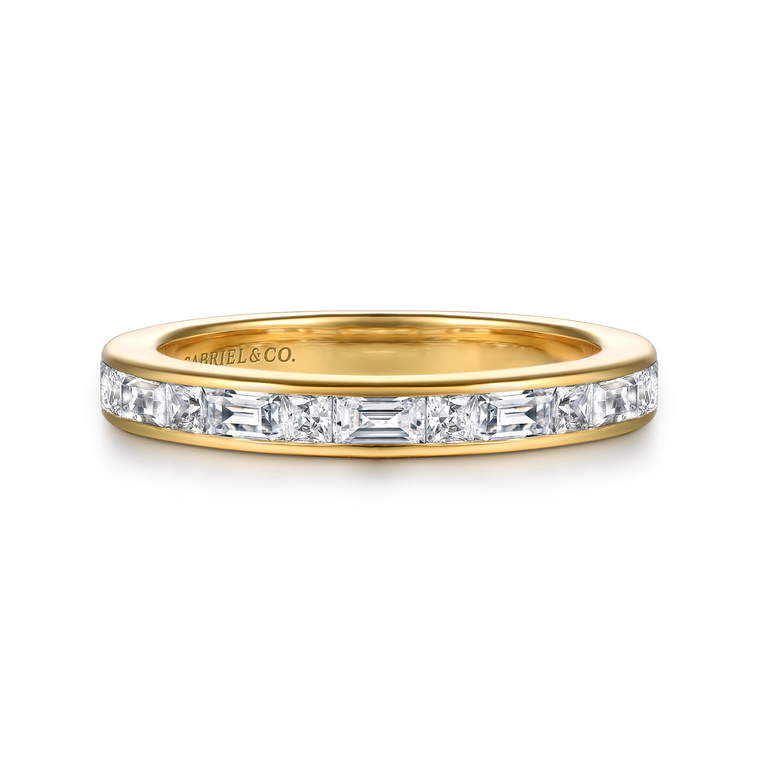 14K Yellow Gold Diamond Matching Wedding Band - 0.8 ct - Shot 1