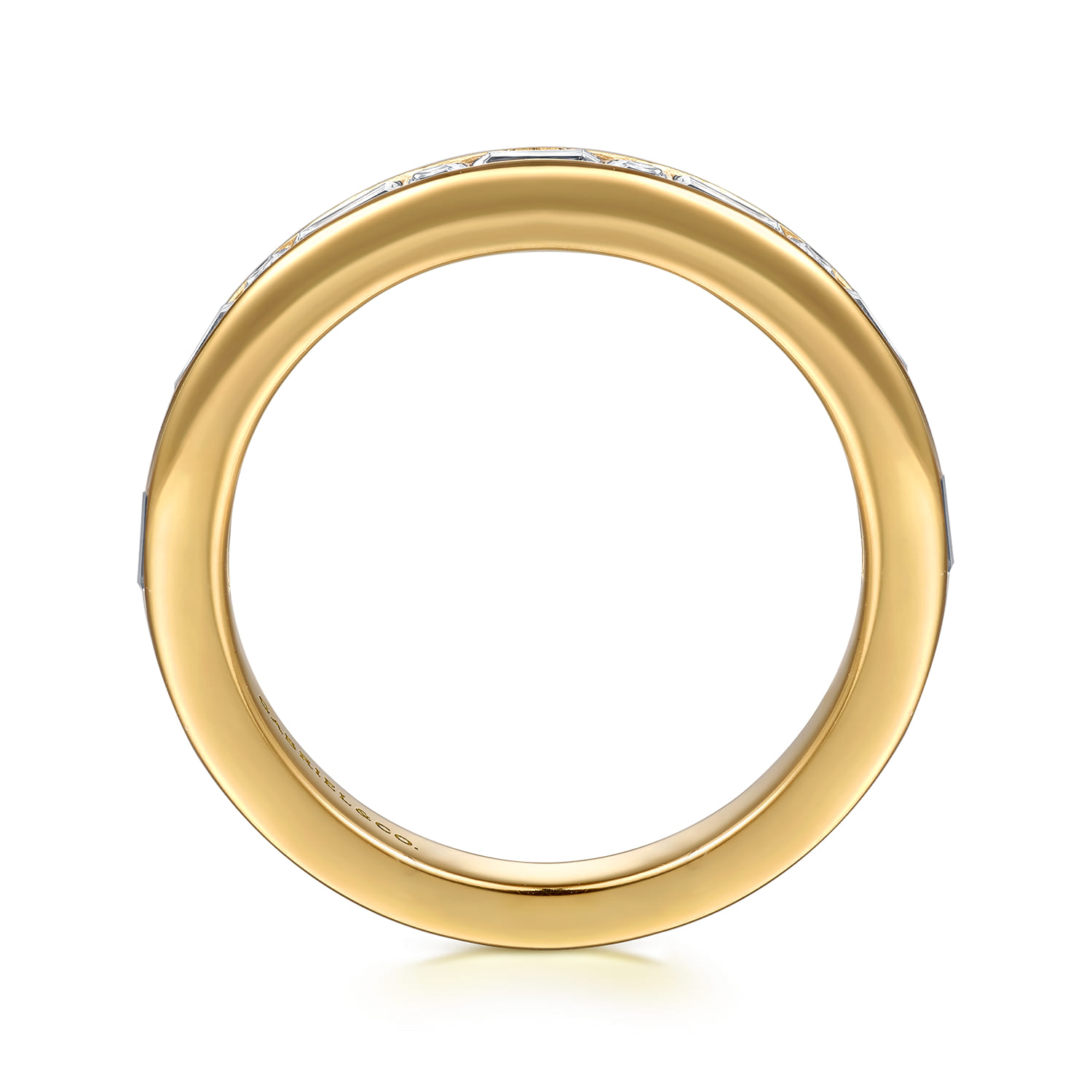 14K Yellow Gold Diamond Matching Wedding Band - 0.8 ct - Shot 2