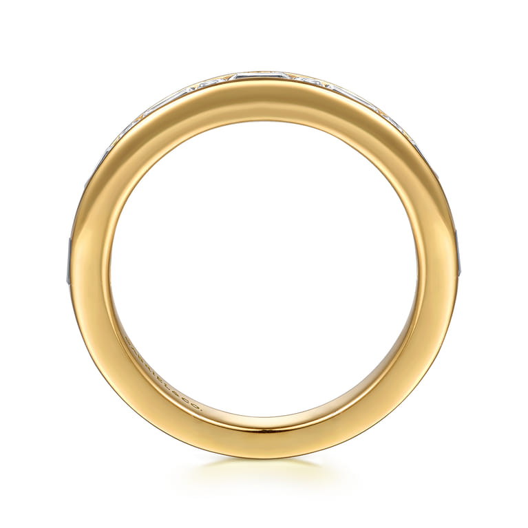 14K Yellow Gold Diamond Matching Wedding Band - 0.8 ct - Shot 2