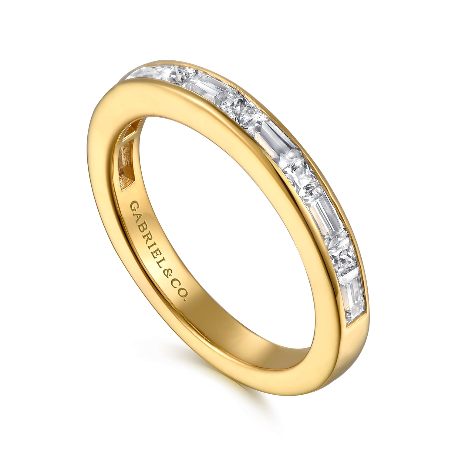 14K Yellow Gold Diamond Matching Wedding Band - 0.8 ct - Shot 3