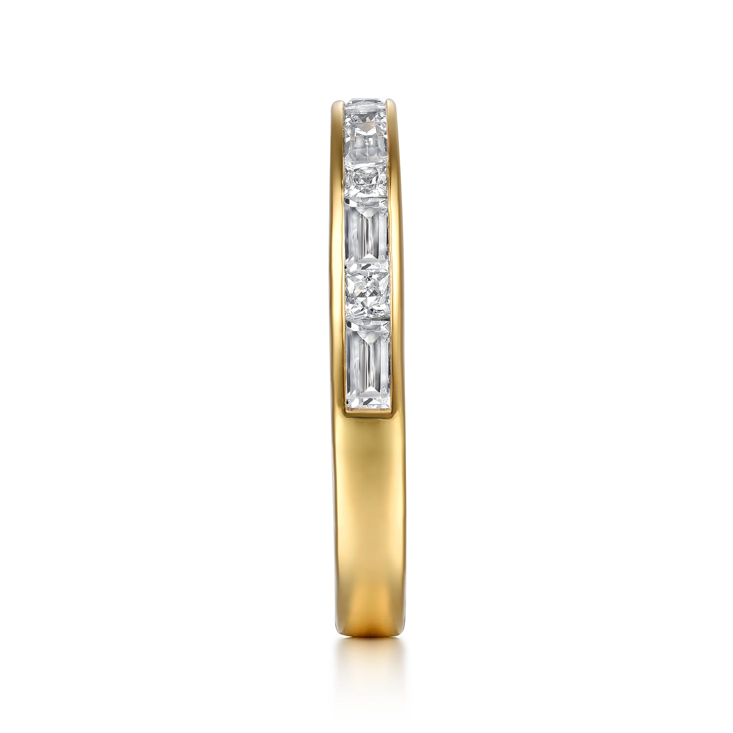 14K Yellow Gold Diamond Matching Wedding Band - 0.8 ct - Shot 5
