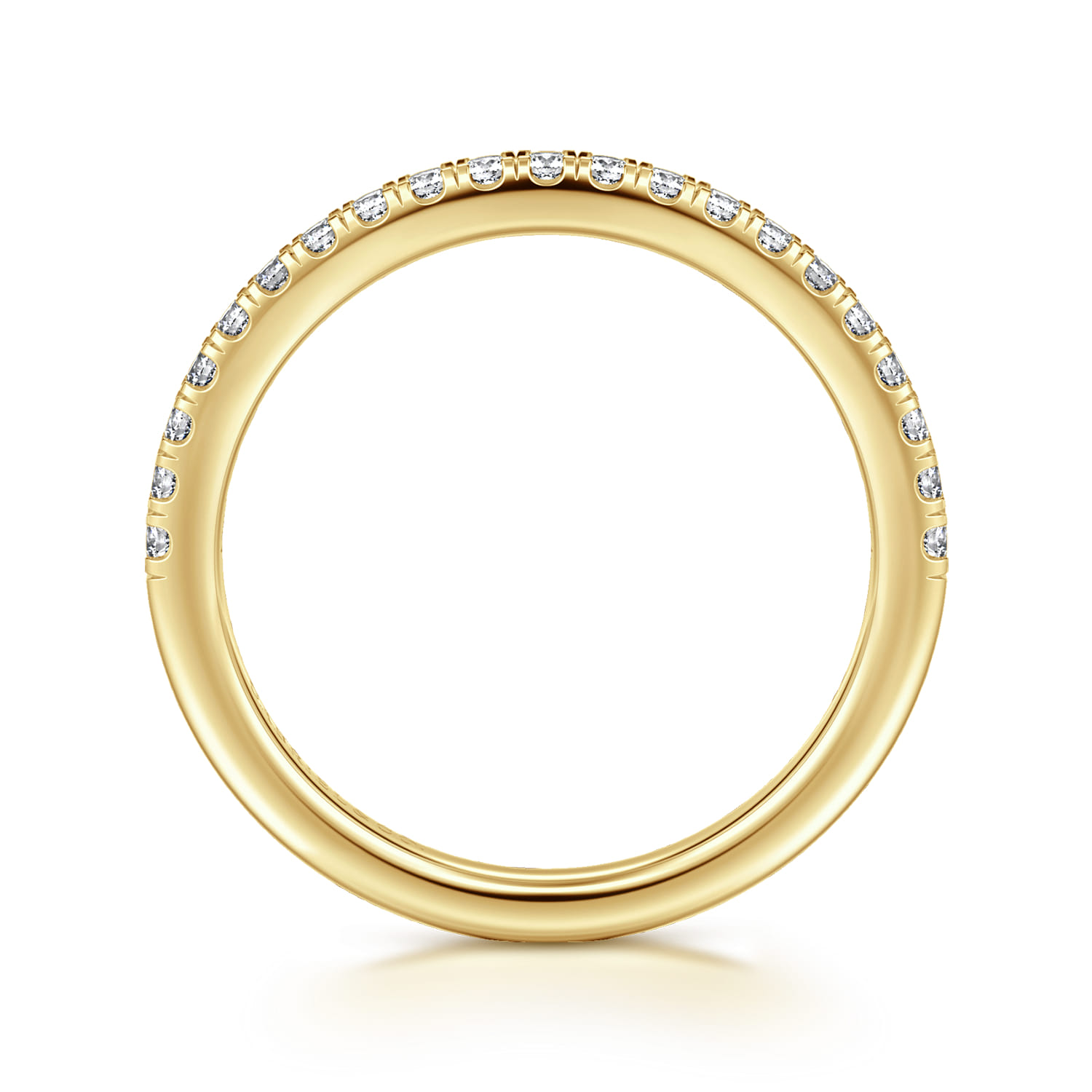 14K Yellow Gold Diamond Matching Wedding Band - 0.25 ct - Shot 2