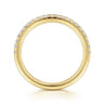 14K Yellow Gold Diamond Matching Wedding Band - 0.25 ct