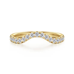 14K Yellow Gold Diamond Matching Wedding Band