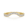 14K Yellow Gold Diamond Matching Wedding Band - 0.3 ct