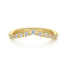 14K Yellow Gold Diamond Matching Wedding Band - 0.17 ct