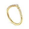 14K Yellow Gold Diamond Matching Wedding Band - 0.17 ct