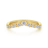 14K Yellow Gold Diamond Matching Wedding Band - 0.25 ct