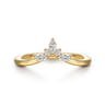 14K Yellow Gold Diamond Matching Wedding Band - 0.19 ct