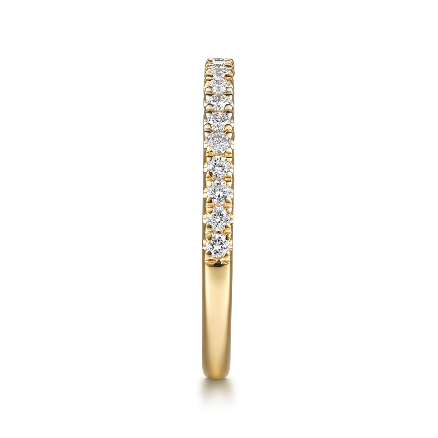 14K Yellow Gold Diamond Matching Wedding Band - 0.3 ct - Shot 5