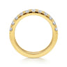 14K Yellow Gold Diamond Matching Wedding Band - 0.8 ct