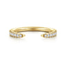 14K Yellow Gold Diamond Matching Wedding Band - 0.16 ct