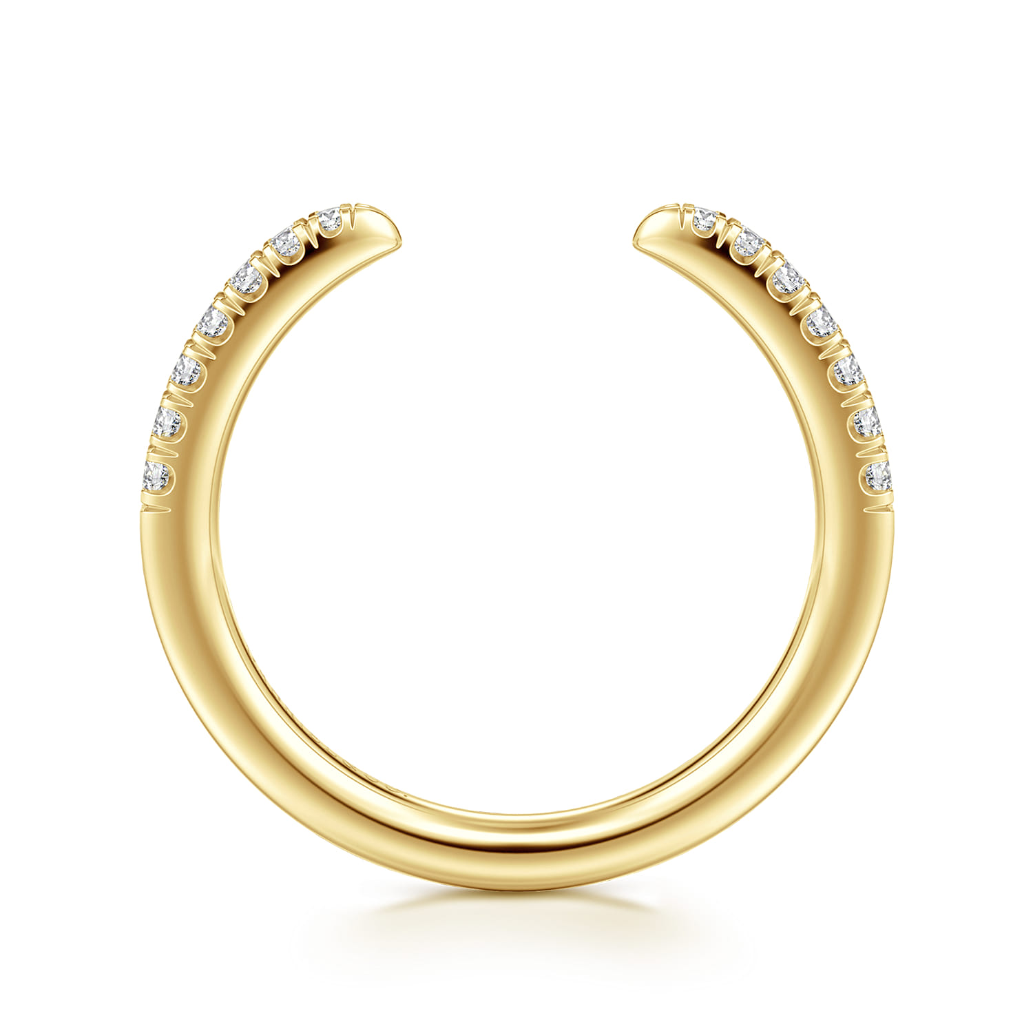 14K Yellow Gold Diamond Matching Wedding Band - 0.16 ct - Shot 2