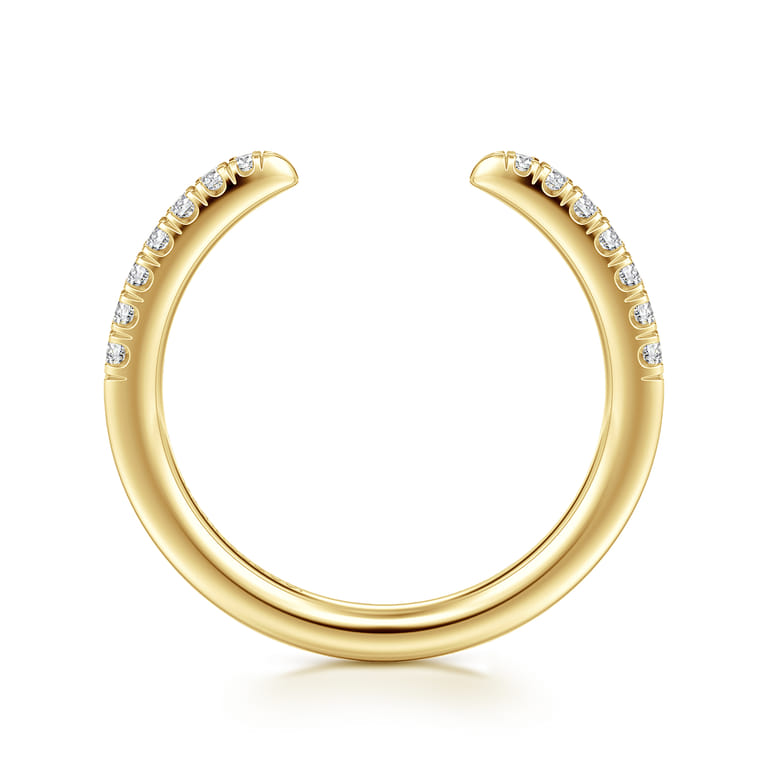 14K Yellow Gold Diamond Matching Wedding Band - 0.16 ct - Shot 2