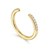 14K Yellow Gold Diamond Matching Wedding Band - 0.16 ct