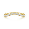 14K Yellow Gold Diamond Matching Wedding Band - 0.25 ct
