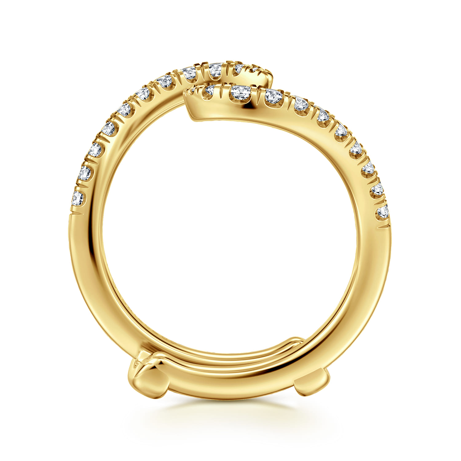 14K Yellow Gold Diamond Matching Wedding Band - 0.3 ct - Shot 2