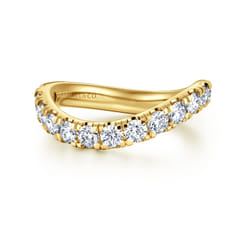 14K Yellow Gold Diamond Matching Wedding Band