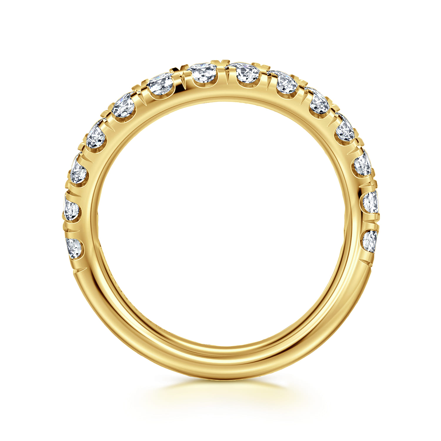 14K Yellow Gold Diamond Matching Wedding Band - 1 ct - Shot 2