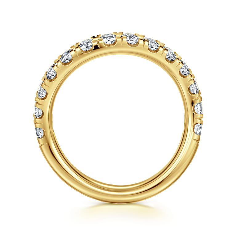 14K Yellow Gold Diamond Matching Wedding Band - 1 ct - Shot 2