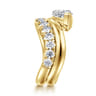 14K Yellow Gold Diamond Matching Wedding Band - 1 ct