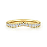 14K Yellow Gold Diamond Matching Wedding Band - 0.45 ct