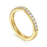14K Yellow Gold Diamond Matching Wedding Band - 0.45 ct