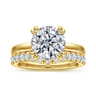 14K Yellow Gold Diamond Matching Wedding Band - 0.45 ct