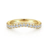 14K Yellow Gold Diamond Matching Wedding Band - 0.4 ct