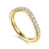 14K Yellow Gold Diamond Matching Wedding Band - 0.4 ct