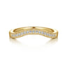 14K Yellow Gold Diamond Matching Wedding Band - 0.11 ct