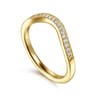 14K Yellow Gold Diamond Matching Wedding Band - 0.11 ct
