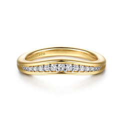 14K Yellow Gold Diamond Matching Wedding Band