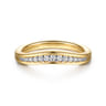 14K Yellow Gold Diamond Matching Wedding Band - 0.13 ct