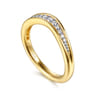 14K Yellow Gold Diamond Matching Wedding Band - 0.13 ct