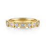 14K Yellow Gold Diamond Matching Wedding Band - 0.6 ct