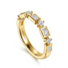 14K Yellow Gold Diamond Matching Wedding Band - 0.6 ct