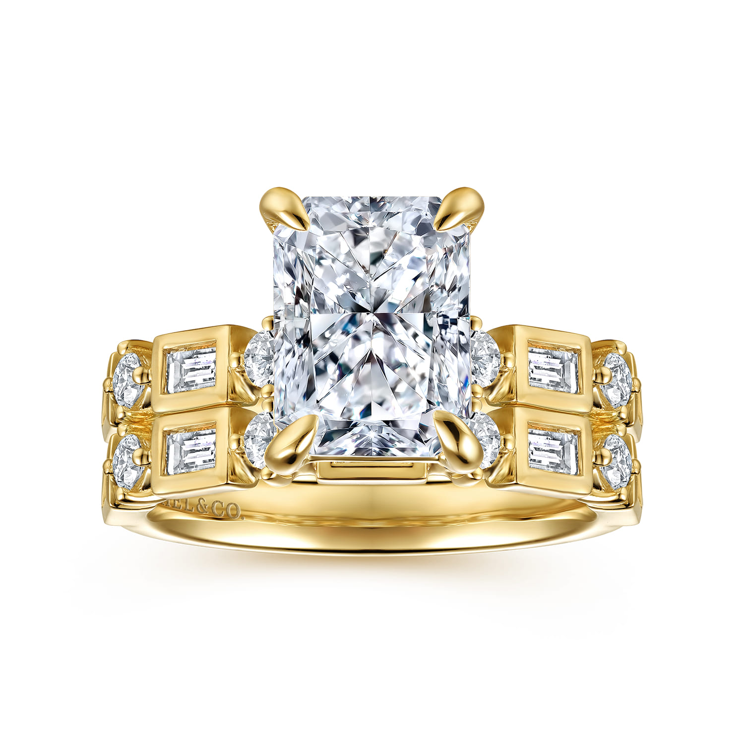 14K Yellow Gold Diamond Matching Wedding Band - 0.6 ct - Shot 4