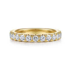 14K Yellow Gold Diamond Matching Wedding Band