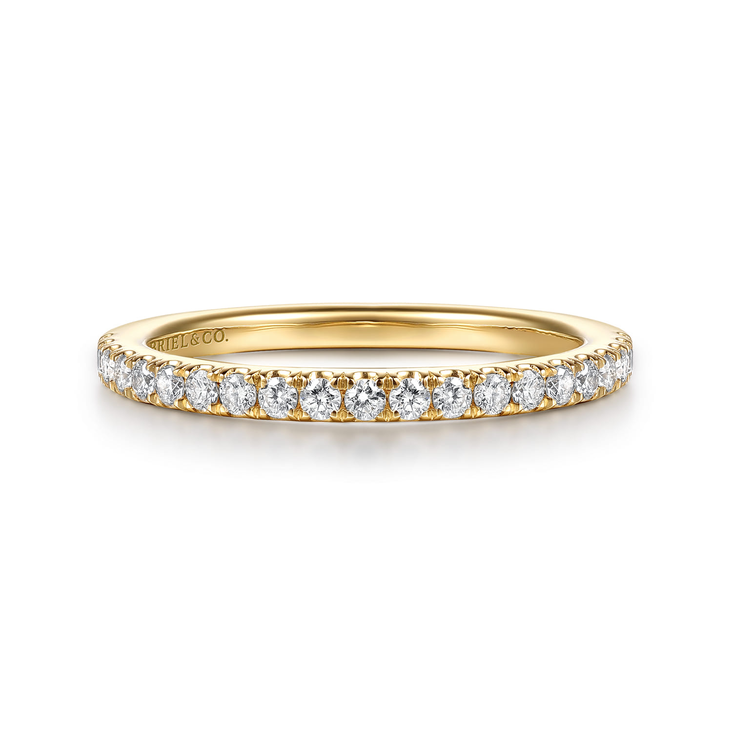 14K Yellow Gold Diamond Matching Wedding Band - 0.3 ct - Shot 1