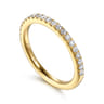 14K Yellow Gold Diamond Matching Wedding Band - 0.3 ct