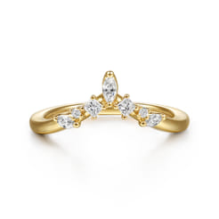 14K Yellow Gold Diamond Matching Wedding Band