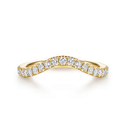 14K Yellow Gold Diamond Matching Wedding Band
