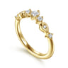 14K Yellow Gold Diamond Matching Wedding Band - 0.25 ct