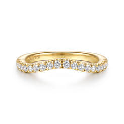 14K Yellow Gold Diamond Matching Wedding Band