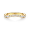 14K Yellow Gold Diamond Matching Wedding Band - 0.3 ct