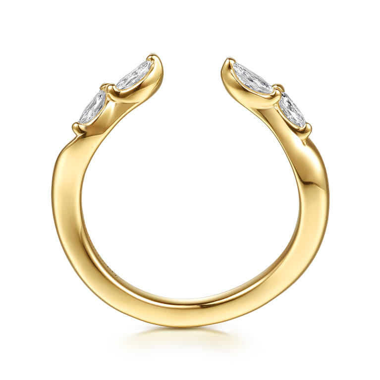 14K Yellow Gold Diamond Matching Wedding Band - 0.25 ct - Shot 2