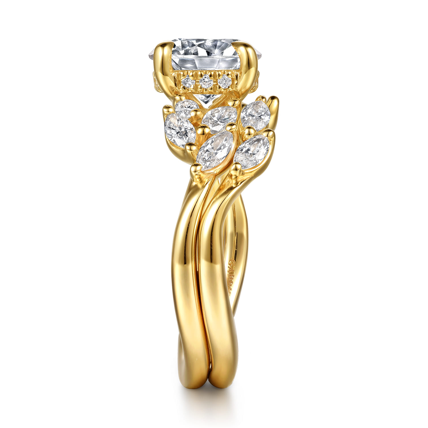 14K Yellow Gold Diamond Matching Wedding Band - 0.25 ct - Shot 5